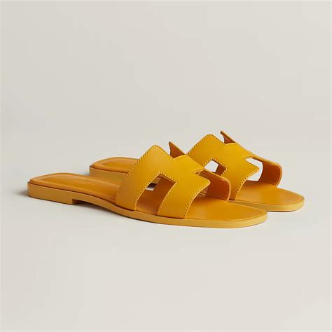 hermes yellow sandals|Hermes oran sandals with heels.